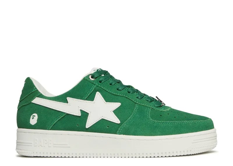 Кроссовки BAPE Bapesta 'Suede Pack - Green', зеленый