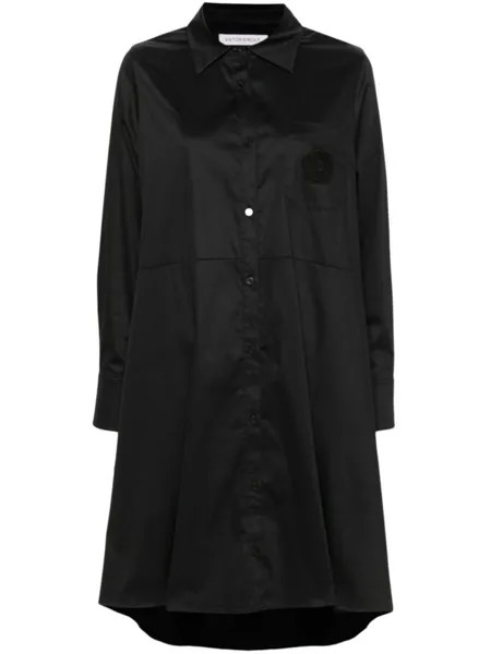 Viktor & Rolf платье-рубашка с нашивками, черный