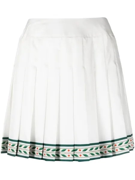 Casablanca шелковая мини-юбка Laurel, белый