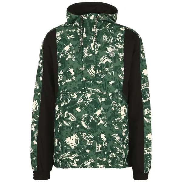 Спортивная куртка Puma Windbreaker Manchester City TFS 1/2 Zip, зеленый/черный