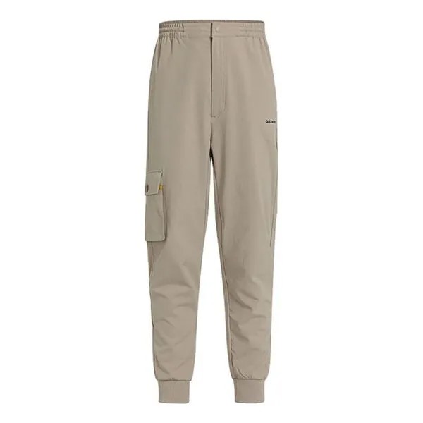 Спортивные штаны adidas neo M Ssjan Carg Tp Casual Sports Bundle Feet Woven Long Pants Khaki, хаки