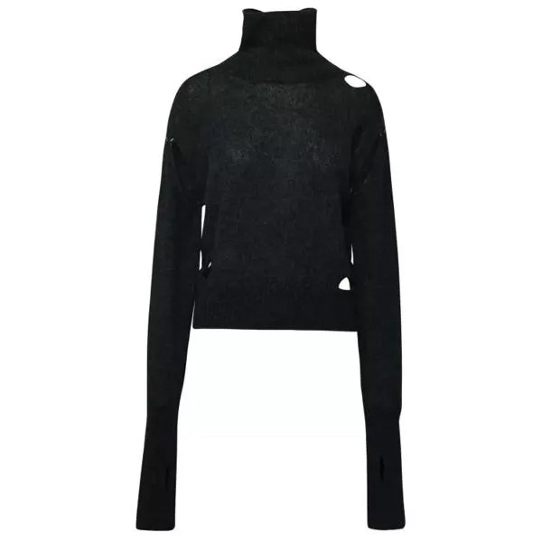 Свитер gray alpaca blend turtleneck sweater Mm6 Maison Margiela, серый