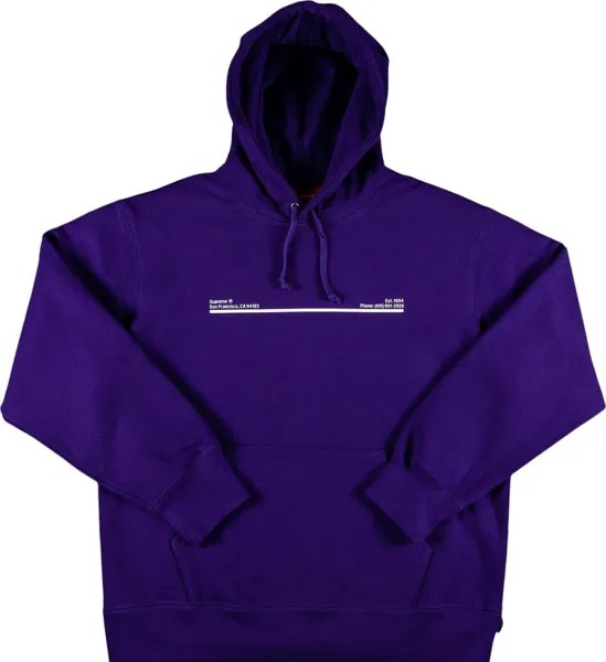 Толстовка Supreme Shop Hooded Sweatshirt - San Francisco 'Purple', фиолетовый