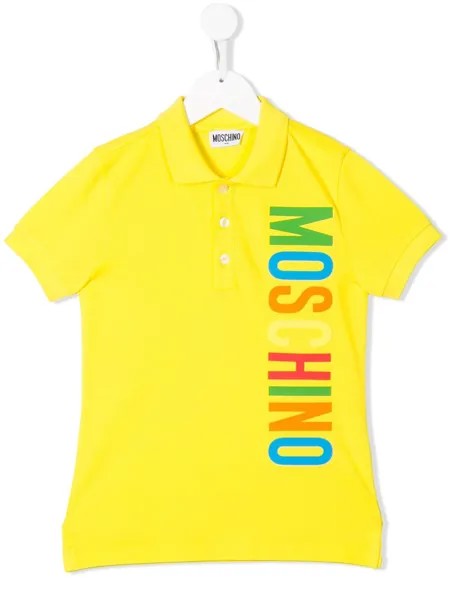 Moschino Kids рубашка-поло с логотипом