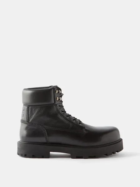 Кожаные ботинки на шнуровке Givenchy, черный