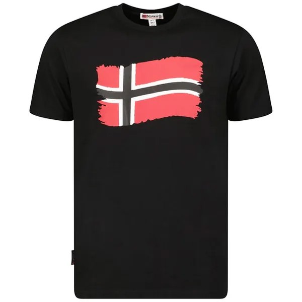 Jorent sx1078hgn мужская футболка с короткими рукавами Geographical Norway, черный