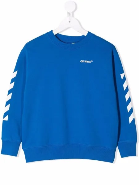 Off-White Kids толстовка в полоску с логотипом