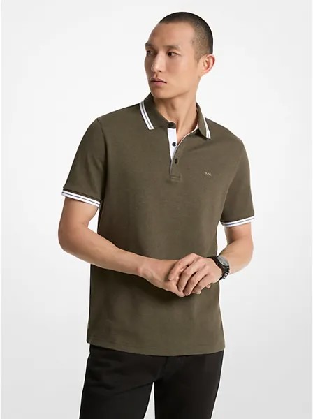 Футболка-поло Michael Kors Greenwich Cotton, хаки