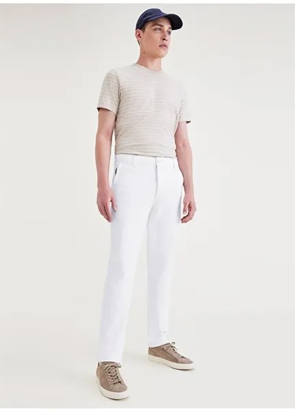 Белые мужские брюки Slim Leg с нормальной талией Dockers