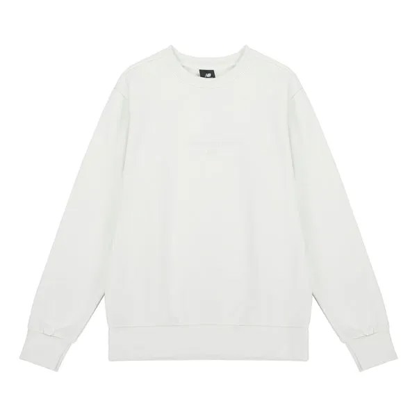 Толстовка New Balance Solid Color Round Neck Sports Pullover White, белый