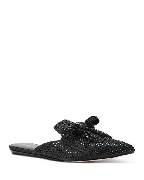 Женские оливковые мюли, украшенные кристаллами KURT GEIGER LONDON, цвет Black