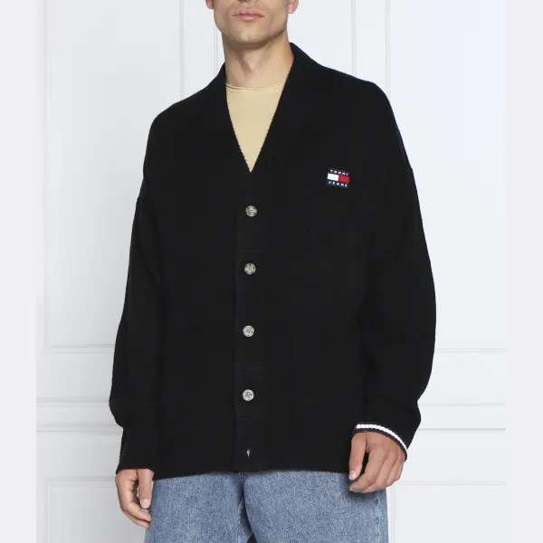 Кардиган свободного кроя Tommy Hilfiger, черный