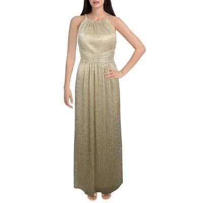 Vince Camuto Женское длинное вечернее платье золотого цвета с эффектом металлик 10 BHFO 3337