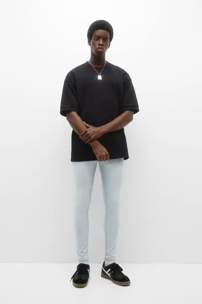 Базовые джинсы скинни Pull&Bear, бледно-голубой