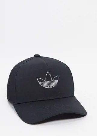 Черная кепка с логотипом-трилистником adidas Originals-Черный