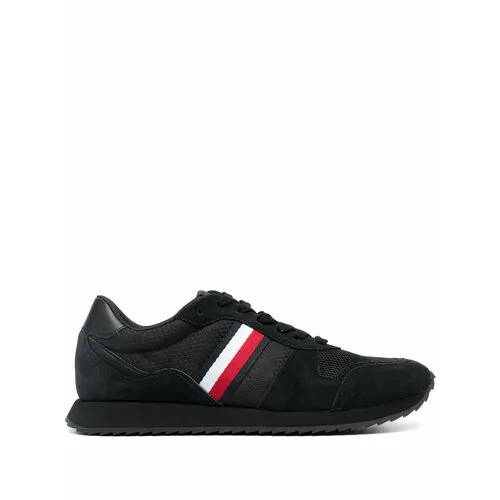 Кроссовки TOMMY HILFIGER Signature Tape Runner, размер 45 EU, чёрный