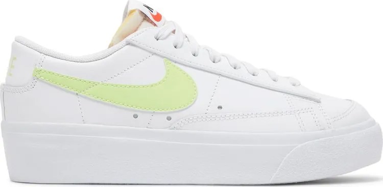 Кроссовки Nike Wmns Blazer Low Platform 'White Light Lemon Twist', белый