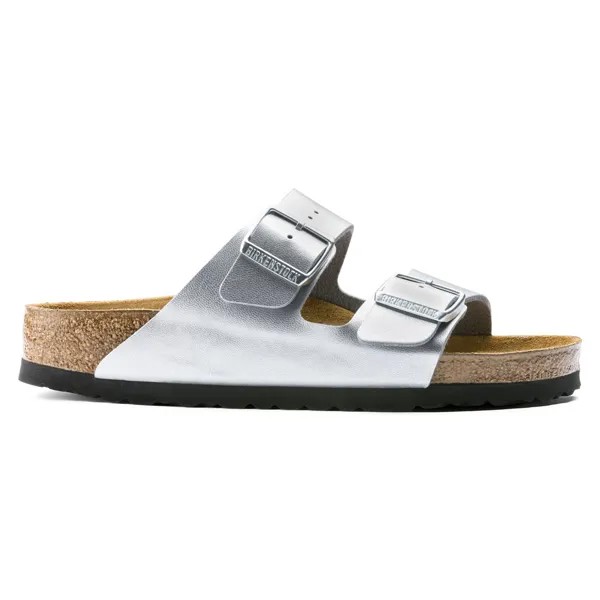 Сандалии Birkenstock Arizona Birko-Flor narrow, серебряный