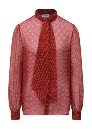Шелковая блузка Saint Laurent