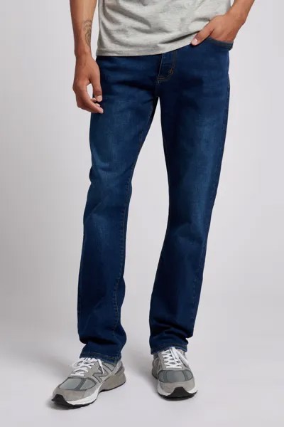 Синие джинсы прямого свободного кроя с 5 карманами U.S. Polo Assn, синий