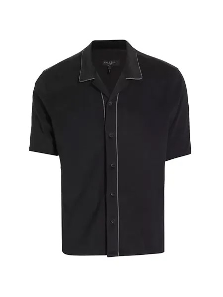 Рубашка на пуговицах Avery Terry Rag & Bone, черный
