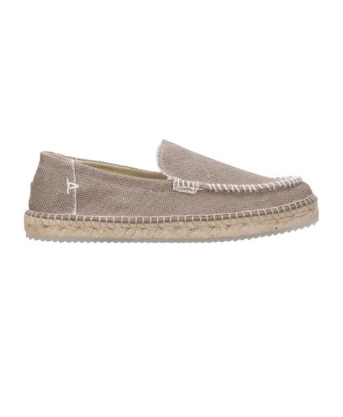 Туфли без шнуровки на хлопковой веревочной подошве Espadrilles, коричневый