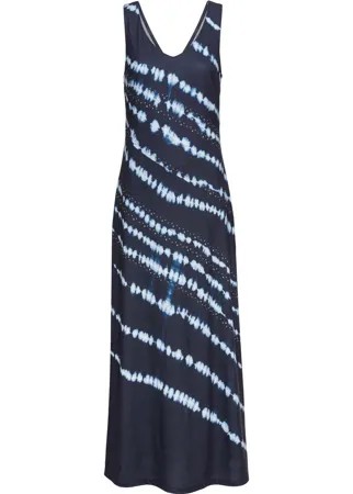 Платье макси из ткани в стиле батик