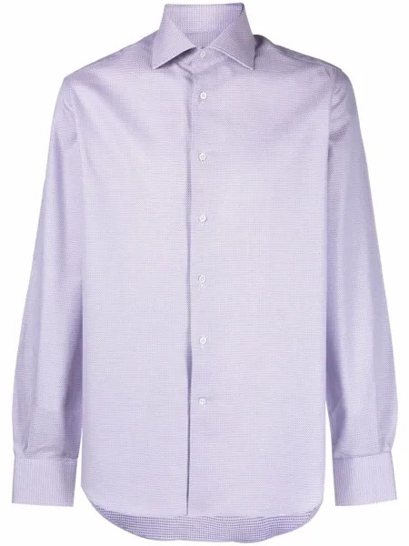 Corneliani geometric-print long-sleeve shirt
