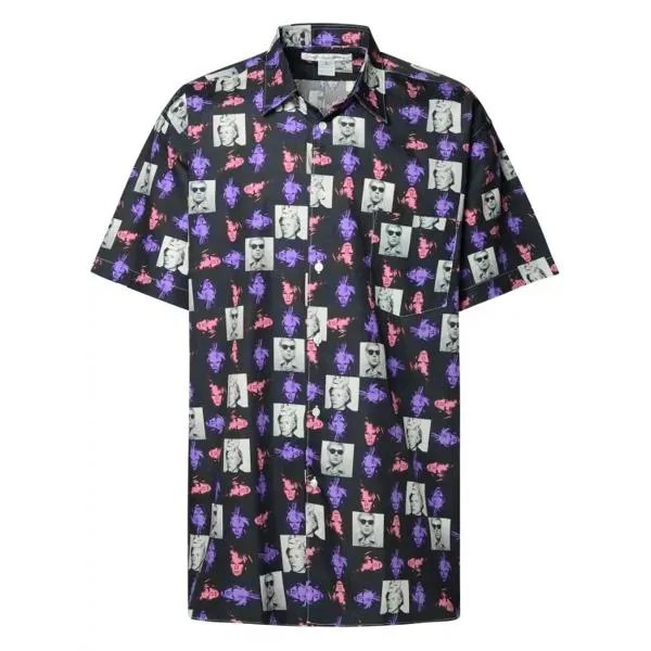 Футболка andy warhol' black cotton shirt Comme des Garçons, мультиколор