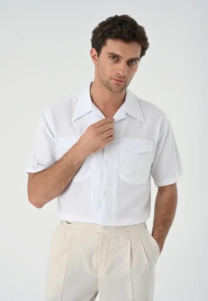 Рубашка LAPEL COLLAR SHORT SLEEVE  Antioch, белый