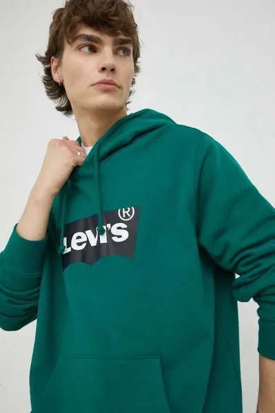 Толстовка из хлопка Levi's, зеленый