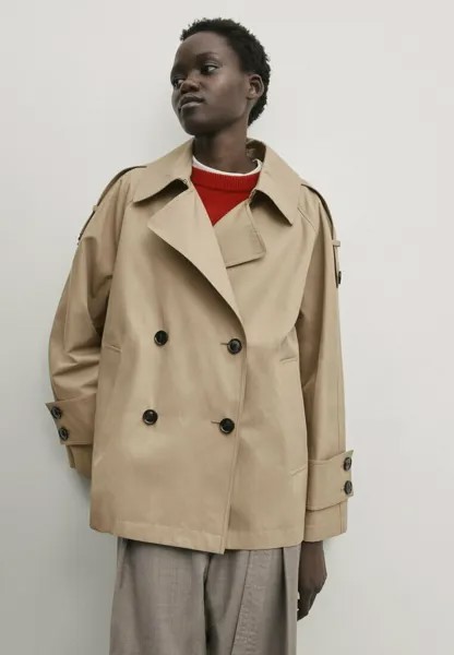 Легкая куртка With Cuff Detail Massimo Dutti, цвет camel