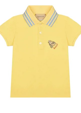 Желтая футболка-поло GUCCI детская