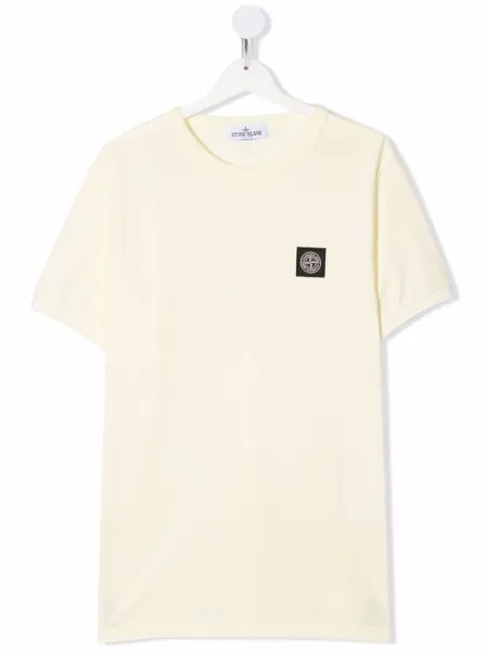 Stone Island Junior футболка с нашивкой-логотипом