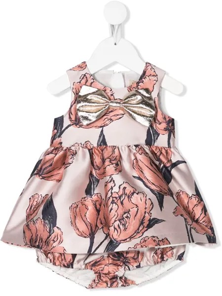 Hucklebones London короткое платье с цветочным жаккардовым узором