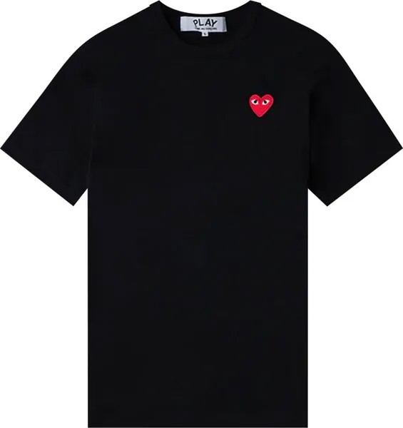 Футболка Comme des Garçons PLAY Mini Heart Logo Tee 'Black', черный