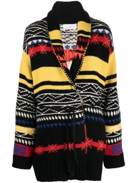 Giada Benincasa patterned intarsia-knit cardigan, черный