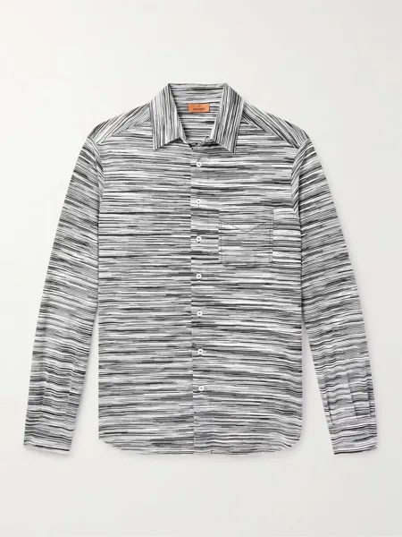Рубашка из хлопкового джерси, окрашенная в космическом стиле MISSONI, серый