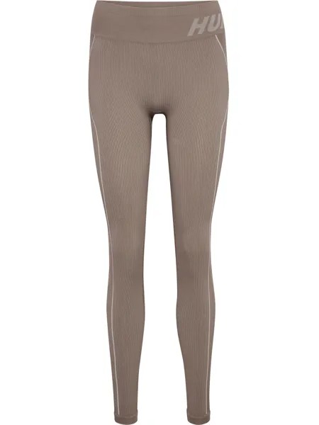 Леггинсы Hummel Hmlte Christel Seamless Mw Tights, цвет CHATEAU GRAY/DRIFTWOOD MELANGE