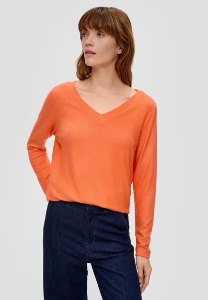 Рубашка с длинным рукавом LONGSLEEVE AUS VISKOSEMIX s.Oliver, цвет orange