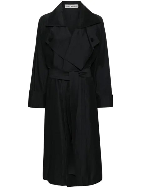 Issey Miyake пальто макси Shaped Membrane с поясом, черный