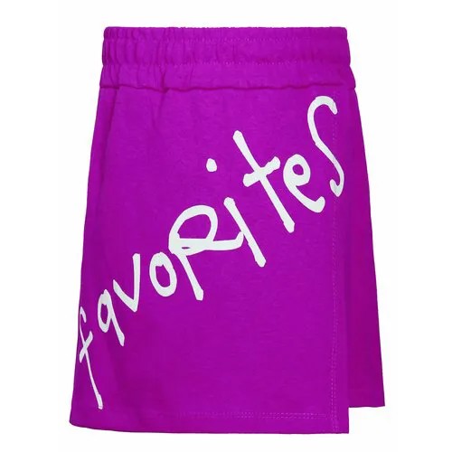 Школьная юбка-шорты ИНОВО, размер 134, фиолетовый