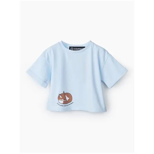 Футболка Happy Baby, размер 110, light blue