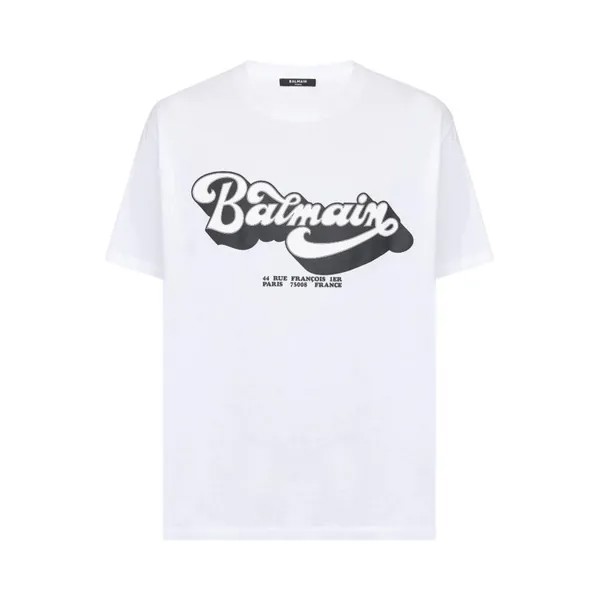 Футболка Balmain Bulky Fit 70s T-Shirt, белый