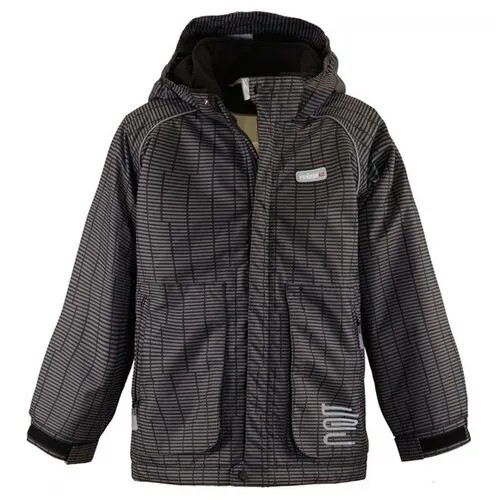 Куртка Reima зимняя, светоотражающие элементы, мембрана, водонепроницаемость, капюшон, карманы, размер 104, черный