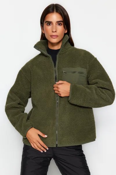 Толстовка - Хаки - Oversize Trendyol, хаки