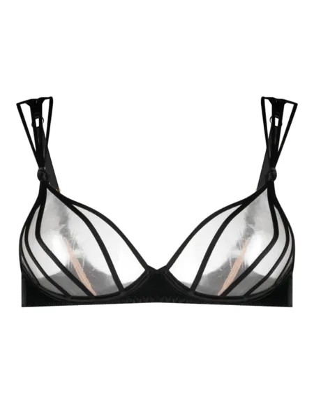 Agent Provocateur сетчатый бюстгальтер Ozara на косточках, черный