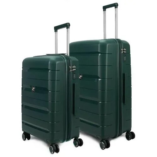 Умный чемодан Ambassador, 2 шт., 120 л, размер M/L, зеленый