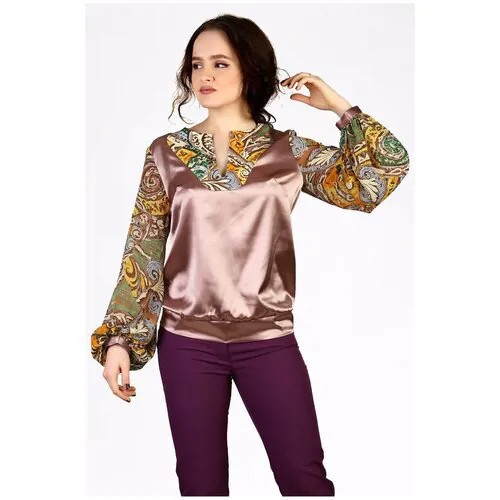 Блуза  Setty'S Collection, повседневный стиль, размер 42, мультиколор
