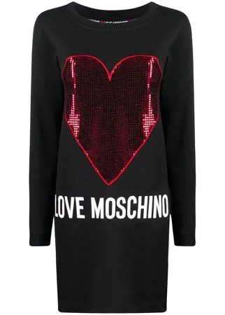 Love Moschino платье-свитер с принтом